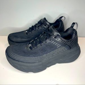 Hoka One One Womens W Bondi 6 Black Running Walking Comfort Shoes Size 7,5